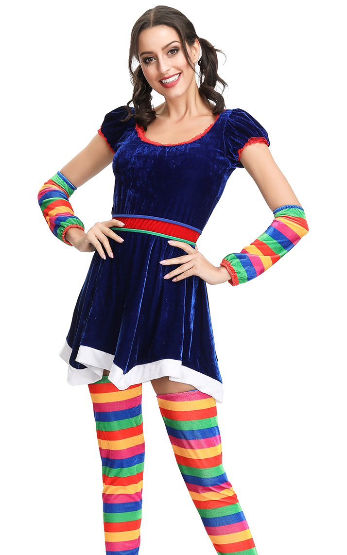 F1909 sexy clown costume for women